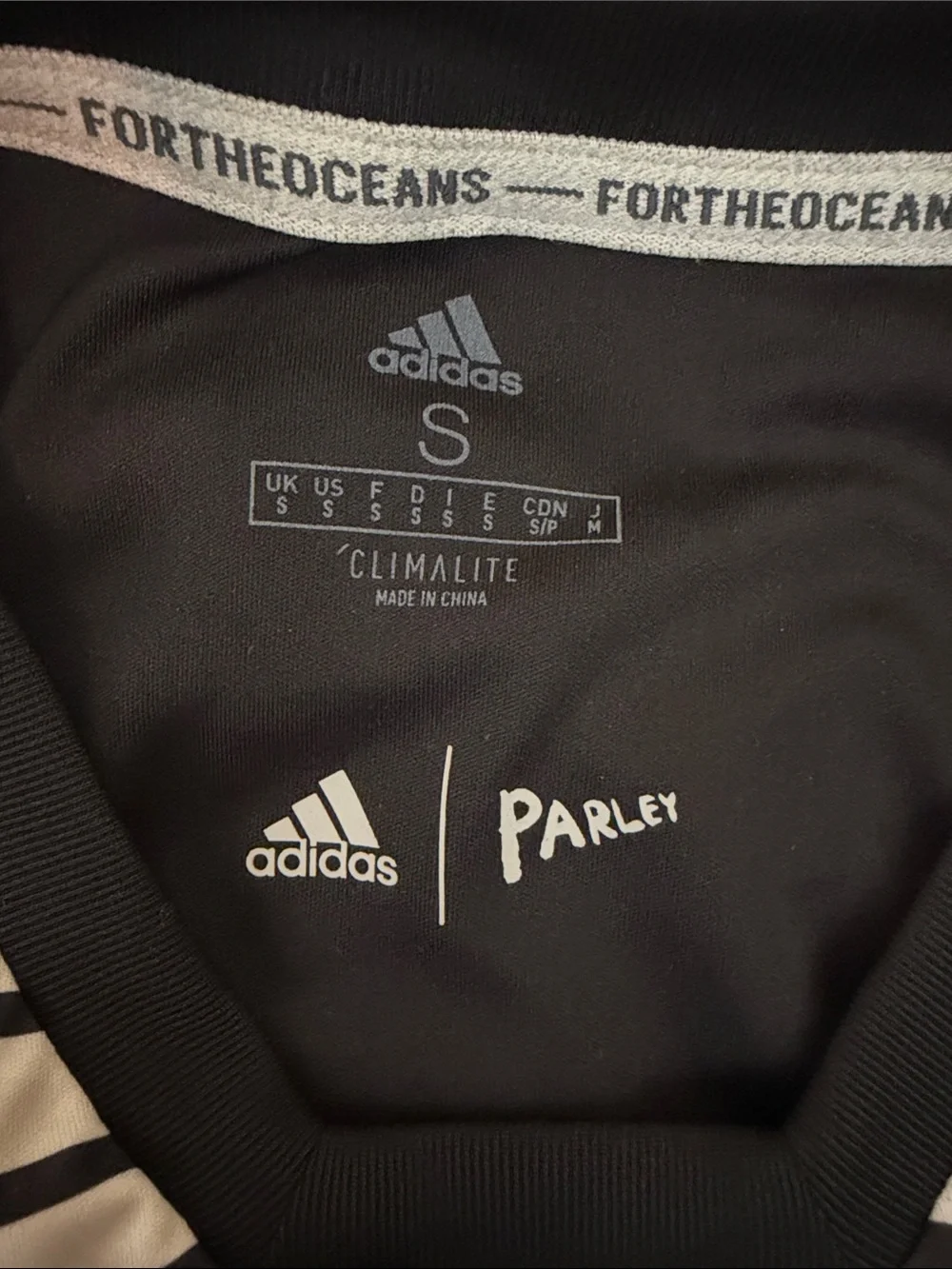 Adidas Parley Germany Men's Training Pre-Match Jersey 2018/19 Black/White Sz S